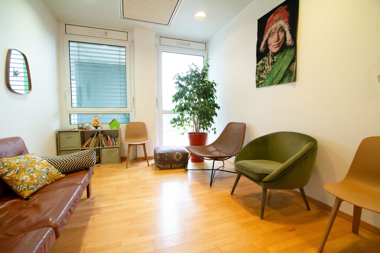 Salle de psychomotricité, tatamis